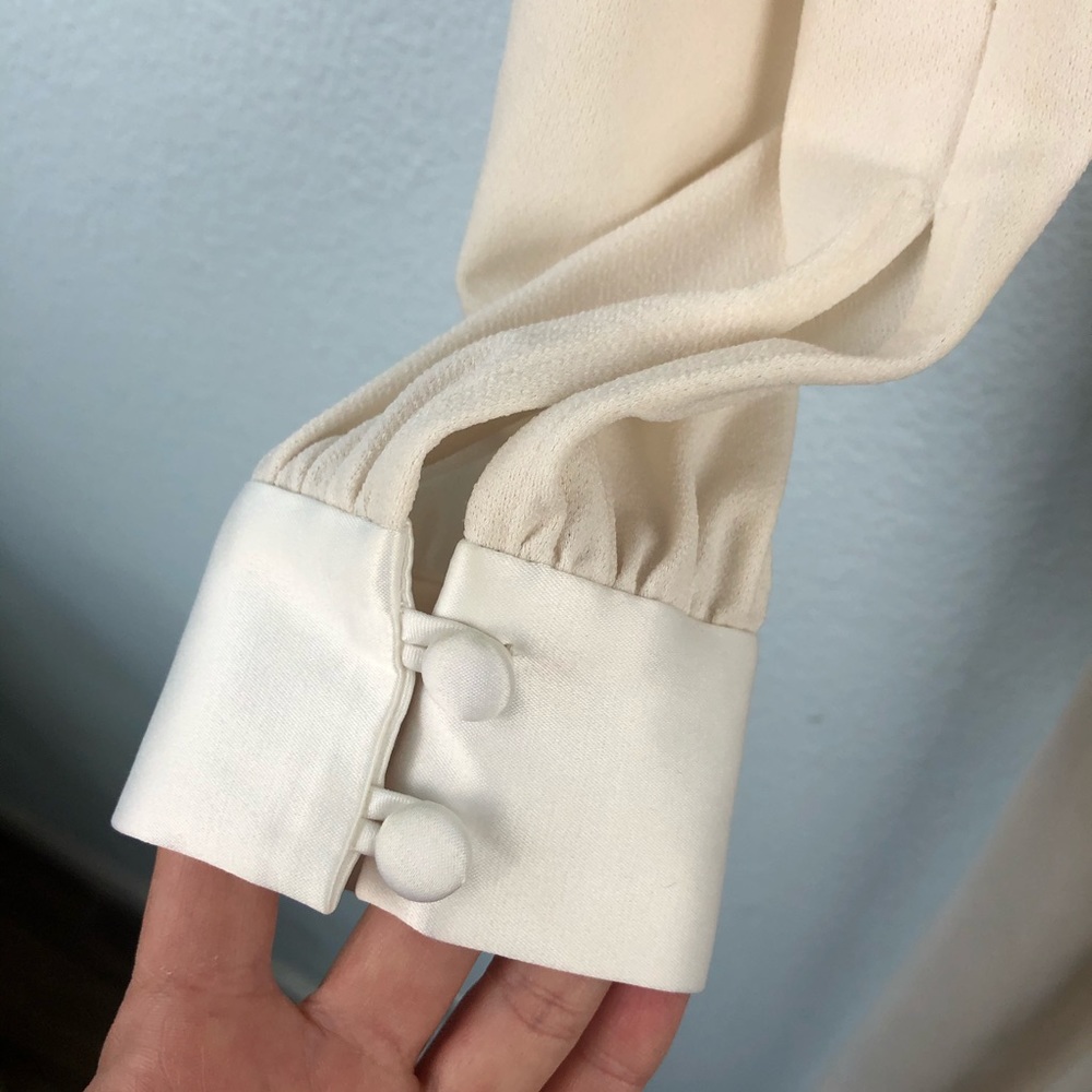 Rachel Zoe white Estella tuxedo wrap gown - Picture 5 of 8